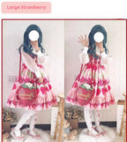 A Strawberry - Sweet Lolita Crossbody Bag Strawberry Printed Handbag - image 6
