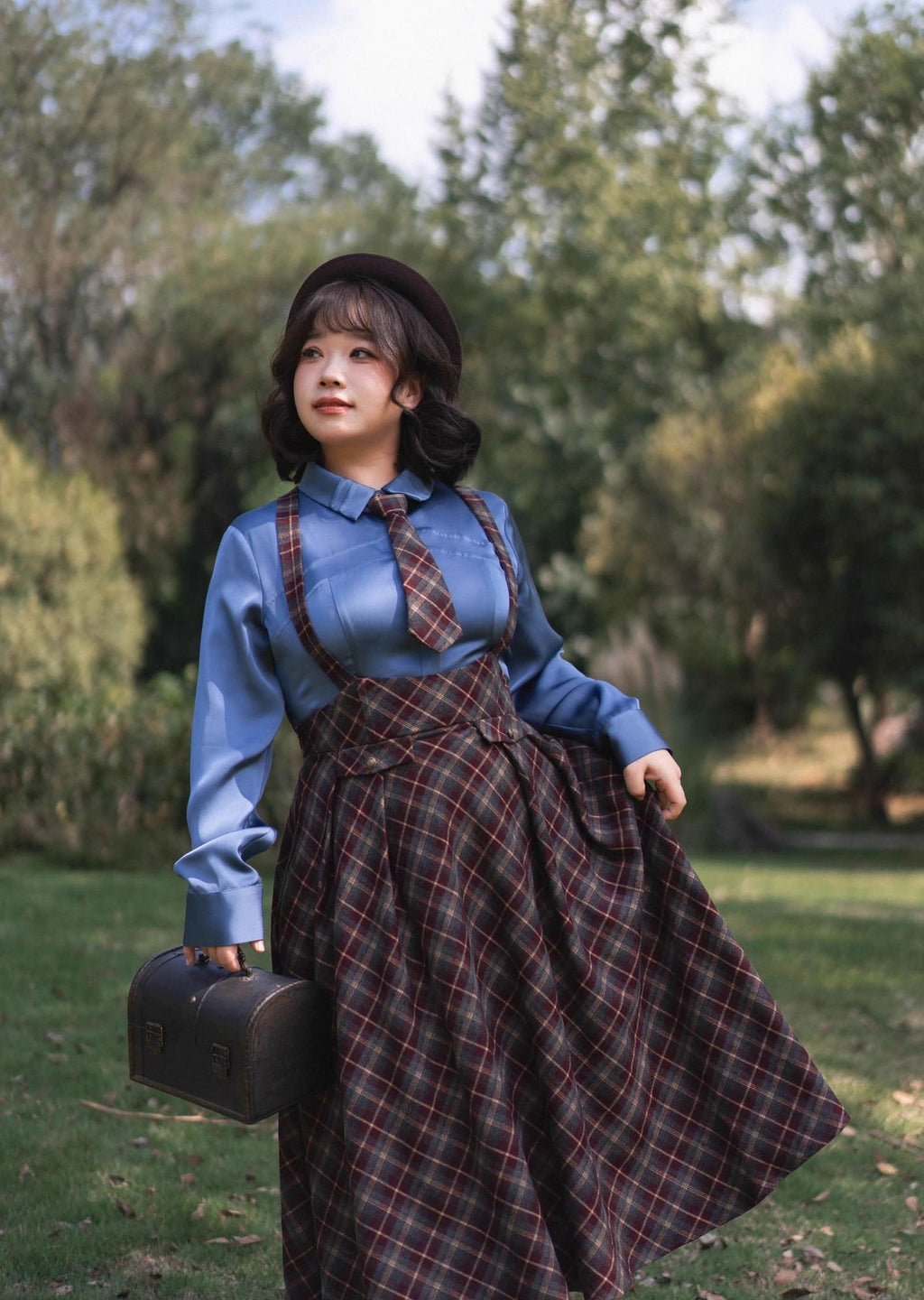 Forest Dew - Elegant Lolita Slim-Fit Shirt with Detachable Jabot - image 18