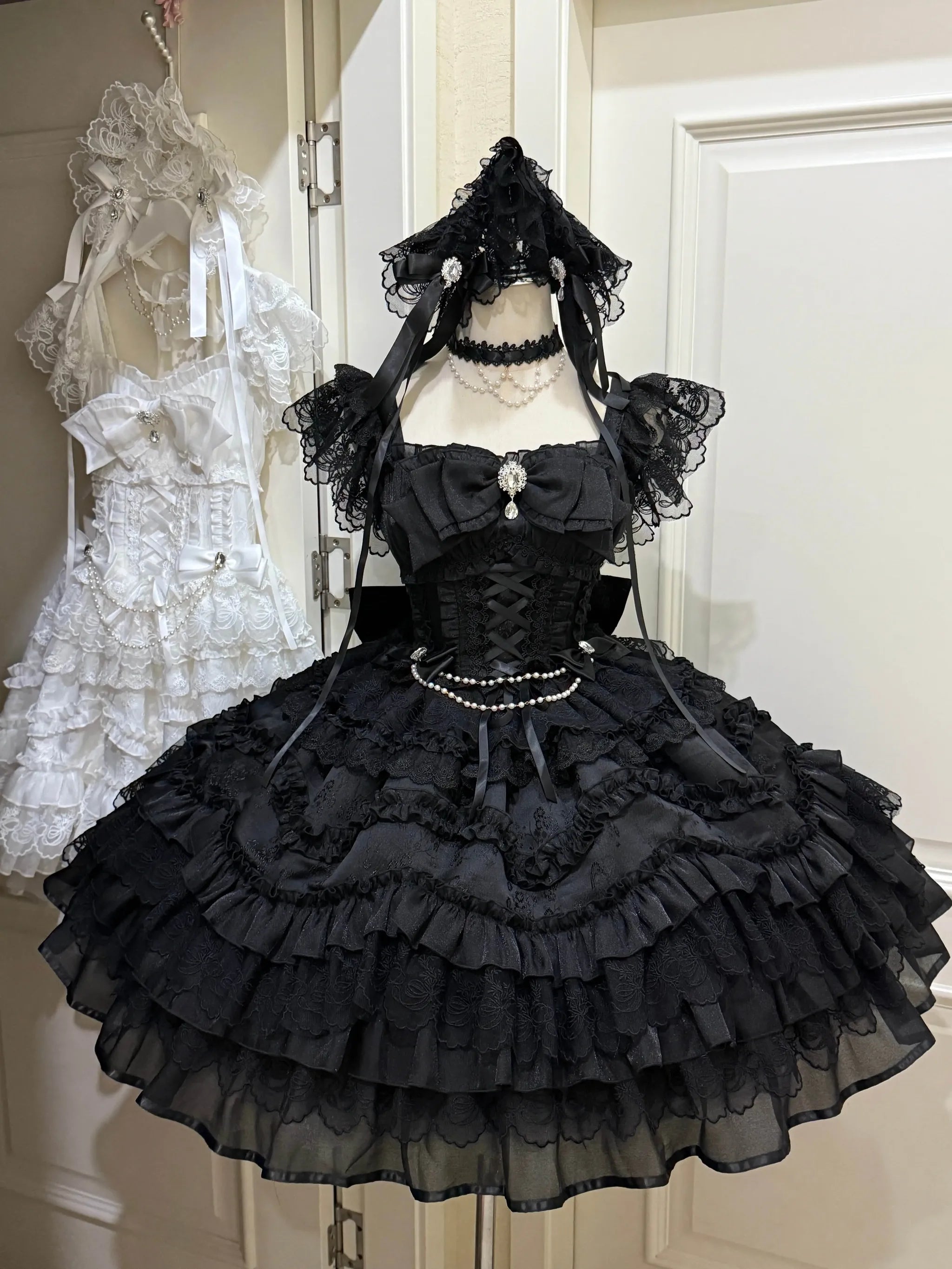 Eternal Vow - Wedding Lolita JSK, Detachable Overlay - image 24