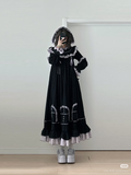 Witch Lilith - Ruffled Collar Gothic Lolita OP, Witch Hat - image 9
