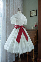 Moon Rose Poem - Classic Lolita OP Dress with 3D Rose Ornaments - image 2
