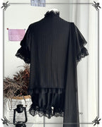 Black Moonlight - Ouji Lolita Chiffon Shirt Outfit Collection - image 16