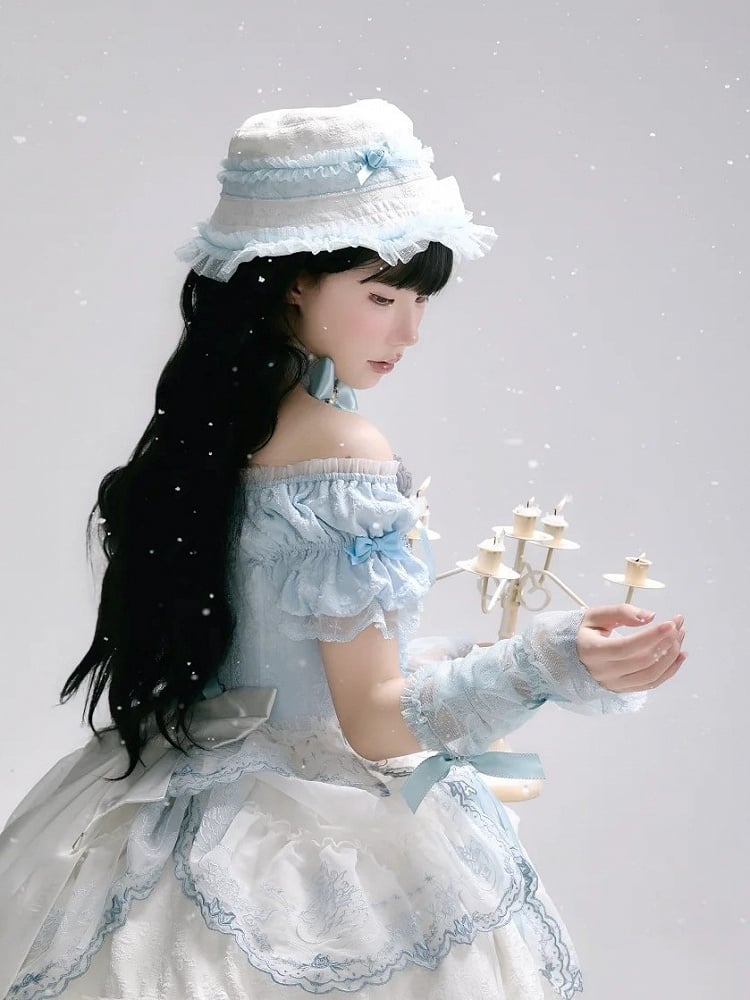 Floral Lace Elegant Lolita Tea Party Hat - 6 Colors - image 4