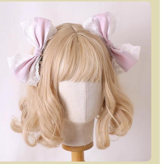 Sweet Lolita Handmade Christmas Pink Headdress - image 5