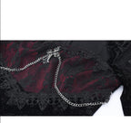 Rose Cemetery - Dark Red Velvet Gothic Lolita Dress - image 8