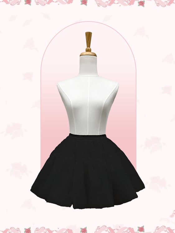White and Black Shorts-Lining Lolita Petticoat - image 2