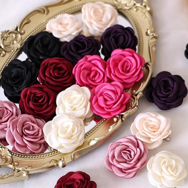 Retro Lolita Brooch Rose Hairpins Flower Headdress - image 5