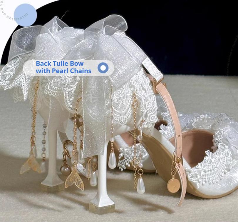 Lace Bridal Lolita Wedding Heels - image 13