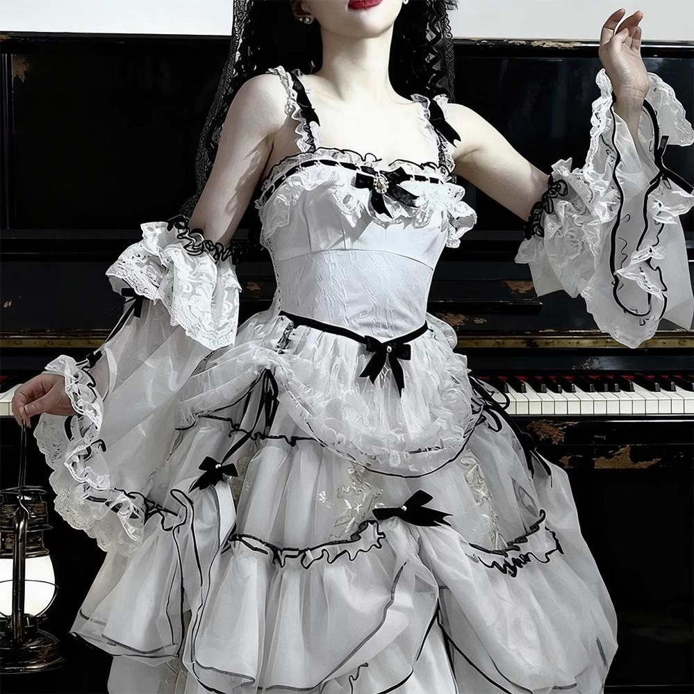 Layered Poem Wedding Sweet Plus Size Lolita JSK Dress Set - image 16