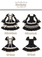Classic Black Lolita OP Dress, Petticoat and Accessories - image 17