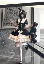 Creamy Bud - Old School Lolita OP Dress, Bunny Ear Heart Accent - image 15