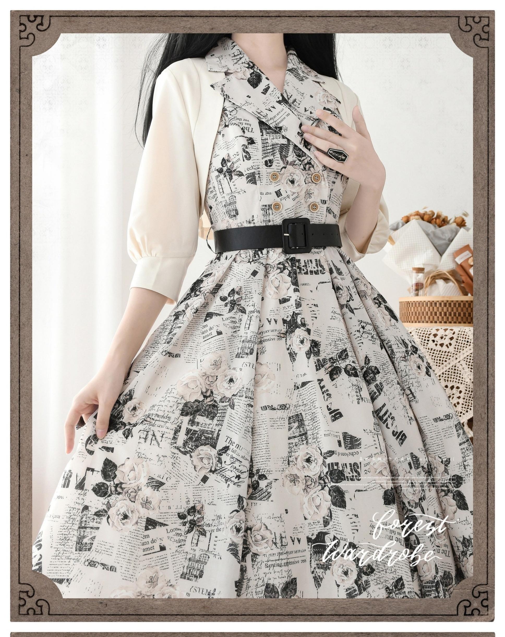 Afternoon Forest - Vintage Lolita Bolero for Summer Days - image 4