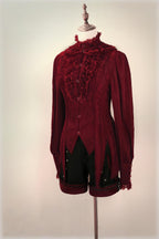 Little Devil - Ouji Lolita Long Sleeve Shirt, Ruffled Lace Collection - image 2