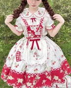 Sweet Lolita Shirt Strawberry Embroidery Ivory Blouse - image 23