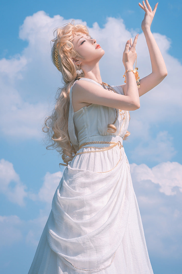Ragnarok Sweet Elegant Lolita JSK Dress and Accessory Set in White - image 8