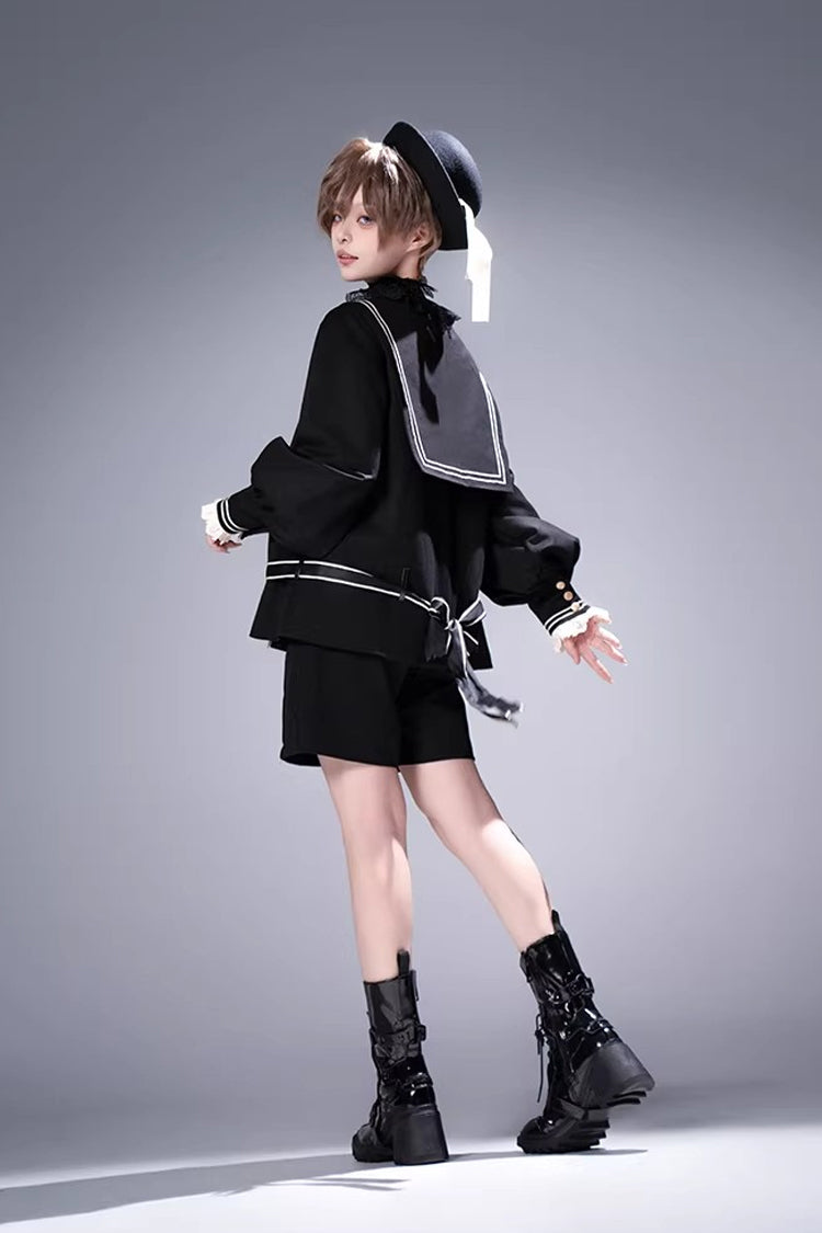 City of Mist - Gothic Ouji Coat & Shorts Set - image 2