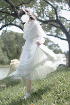 Enchanted Daydream - Elegant Lolita OP Dress in White - image 8