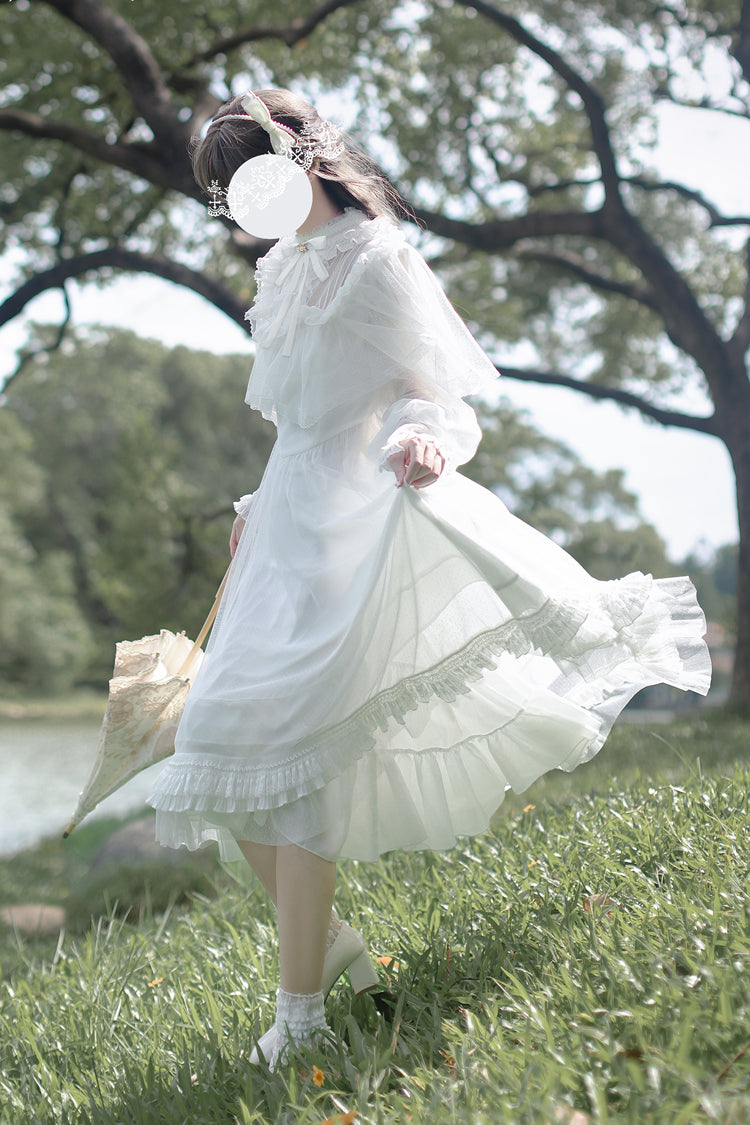 Enchanted Daydream - Elegant Lolita OP Dress in White - image 8