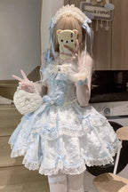 Floral Overture Sweet Lolita JSK Dress in Blue - image 6