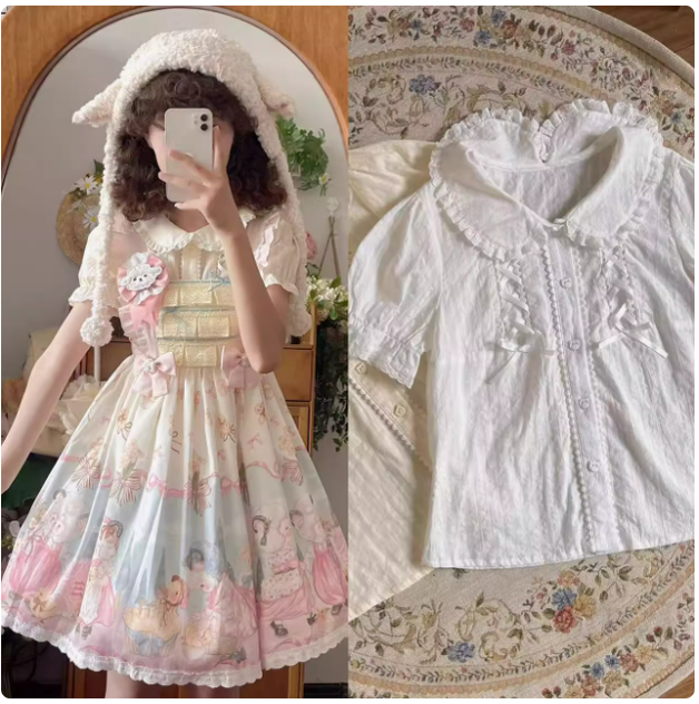 Sheep Pattern Waltz Princess Lolita JSK Salopette - image 15