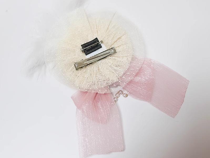Satin Ballet Sweet Lolita Feather Bow Headdress - image 18