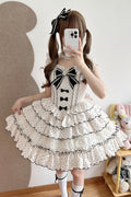 Beige Polka-Dot Sweet Princess Lolita JSK Dress - image 1