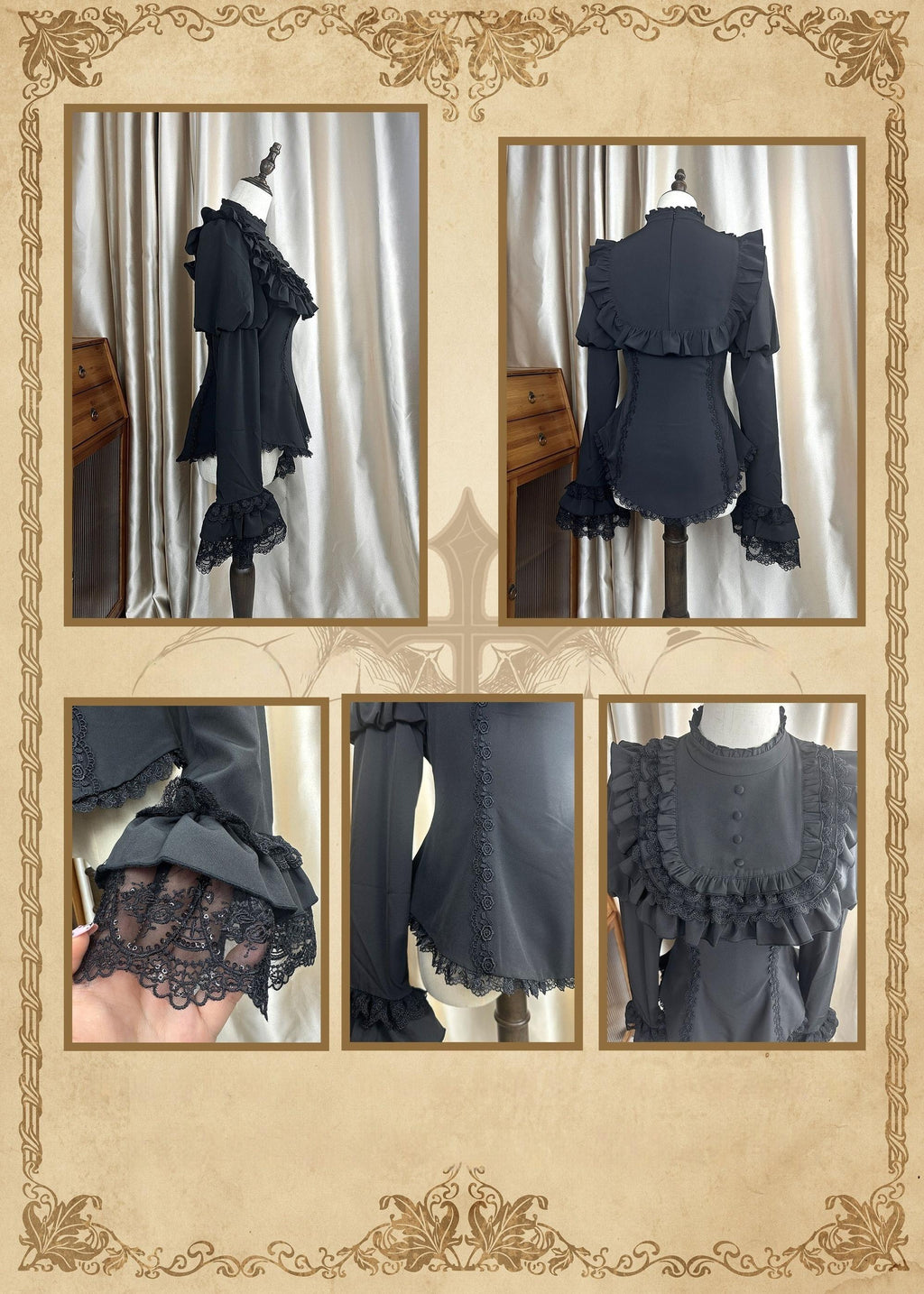Gothic Fishbone Corset Lolita SK and Shirt Set - image 12