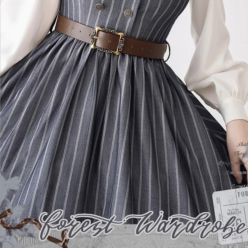 Little Manor - Classical Lolita JSK Dress & Long Sleeve Blouse - image 11