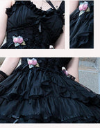 Ballet Maiden - Classic Lolita Four-tiered Hem JSK Dress with Rose Details - image 7