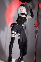 Masquerade Phantom Thief - Cut-Out Gothic Ouji Lolita Shorts Set - image 4
