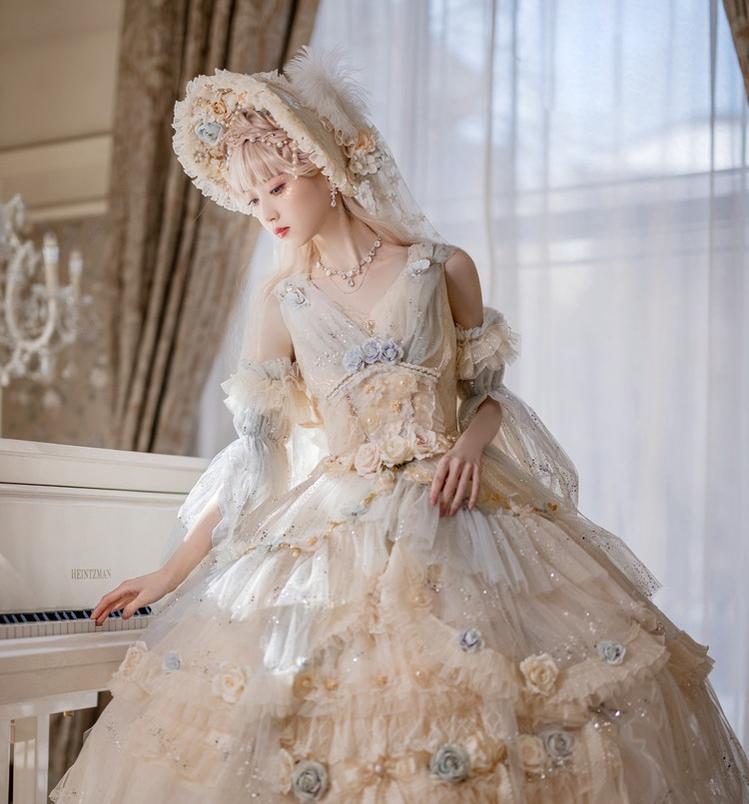 Flower Spirit - Elegant Lolita JSK Dress Summer Wedding Lolita JSK - image 4