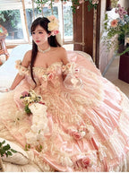 Love and Roses Princess Bridal Lolita Dress with Tiered Rose Skirt - image 20