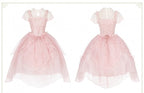 Pink Peach Blossom Chinoiserie Lolita OP Dress and Flower Hairclips Set - image 4