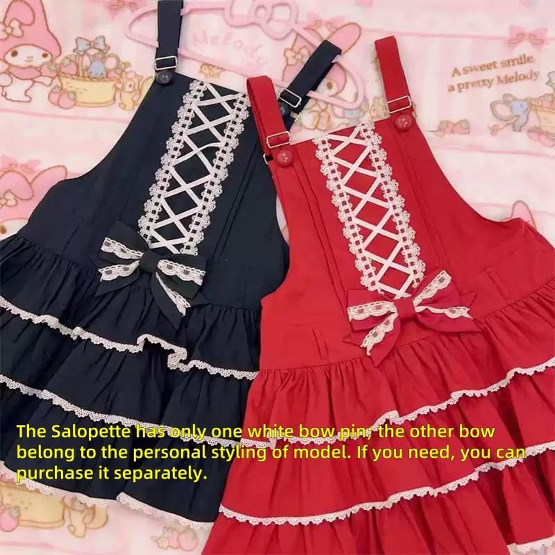 Old School Lolita Salopette Suit Tiered Dress - image 19