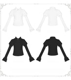 The Vow - Solid Lolita Sweater, Juliet Sleeve, Pointed Collar - image 17