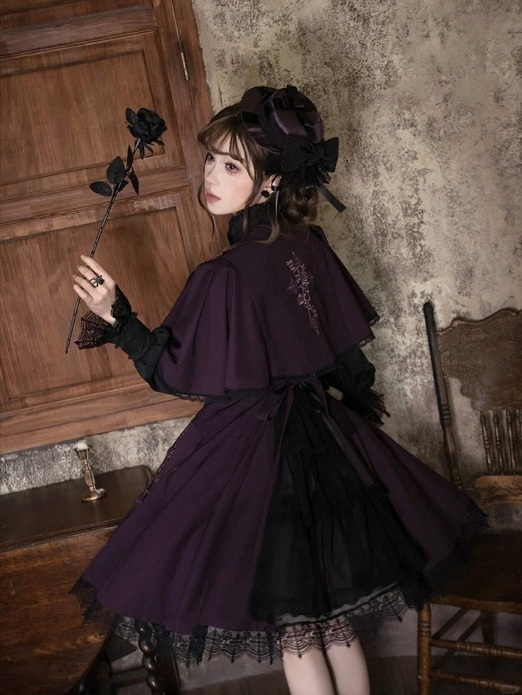 Purple Gothic JSK with Back Slit Skirt - image 4