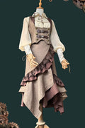The Traveler - Sleeveless Ruffled Irregular Asymmetric Punk Lolita Skirt Set - image 1