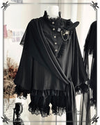 Black Moonlight - Ouji Lolita Chiffon Shirt Outfit Collection - image 19