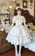 Little Dessert Chef - Old School Lolita JSK Dress, Cream-Like Ruffle and Accessories - image 3