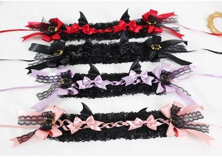 Halloween Gothic Lolita Hairband, Detachable Devil Wings - image 12