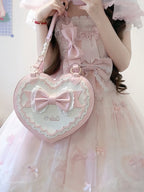 Lolita Heart-Shaped Bag with Butterfly Bow Detail - 4 Colors - image 2