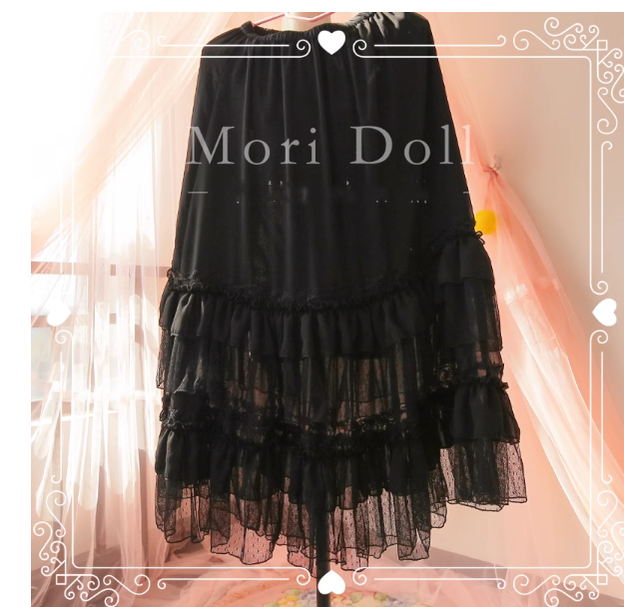 Elegant Lolita Flounce Hemline Skirt Multicolors - image 2