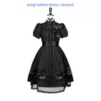 Ghost Orchid - Gothic Lolita OP Dress, Embroidered Cross - image 50