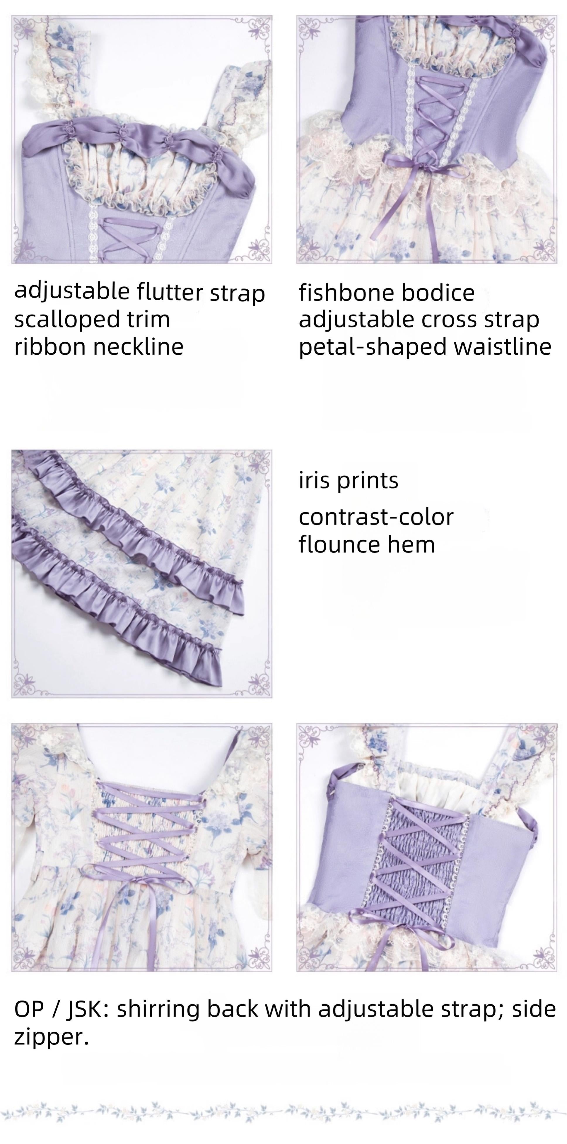 Iris Secret Twins Lolita OP and Bodice JSK Series and Accessories - image 9