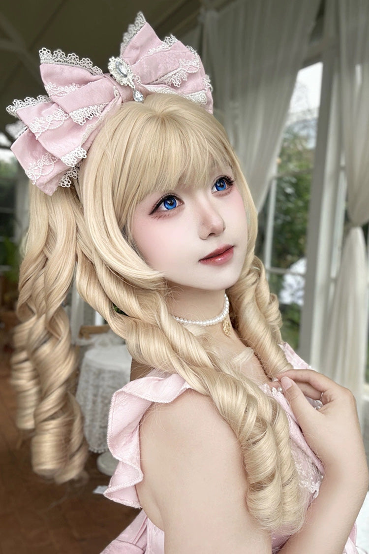 Roman Curl Double-Ponytail Sweet Lolita Wig in Gold & Black - image 3