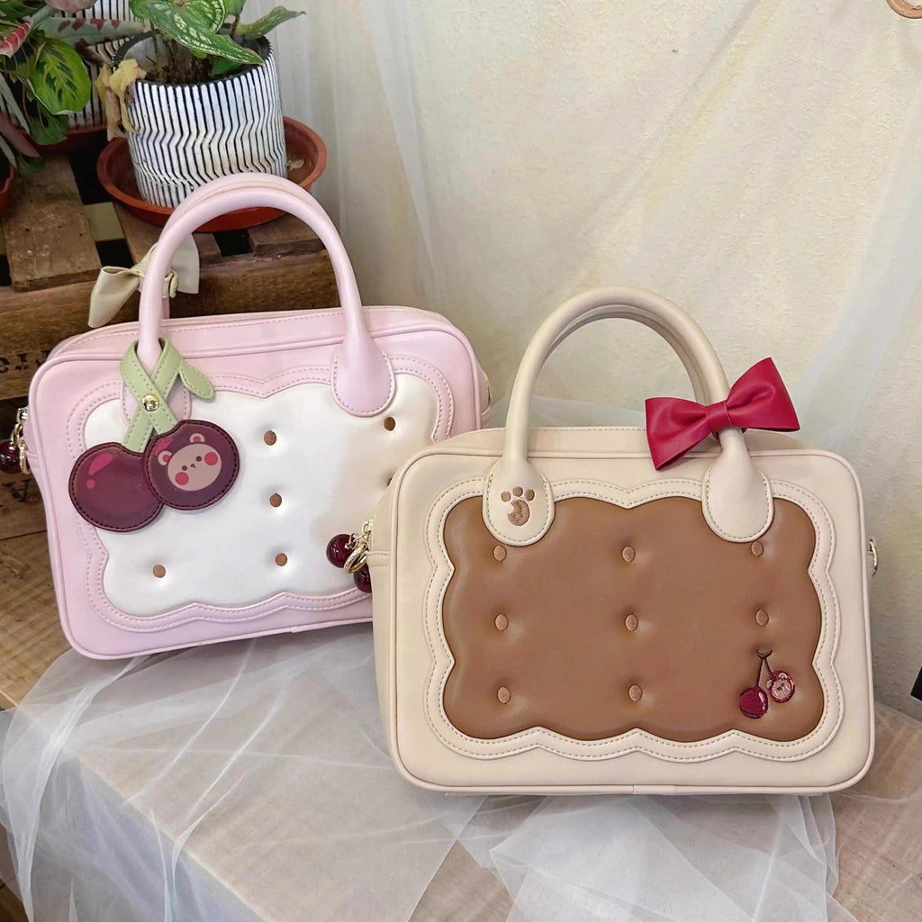 Kawaii Lolita Bag Cherry Biscuit Shoulder Crossbody Handbag - image 3
