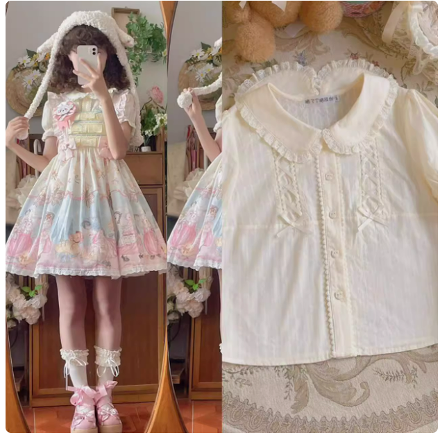 Sheep Pattern Waltz Princess Lolita JSK Salopette - image 16