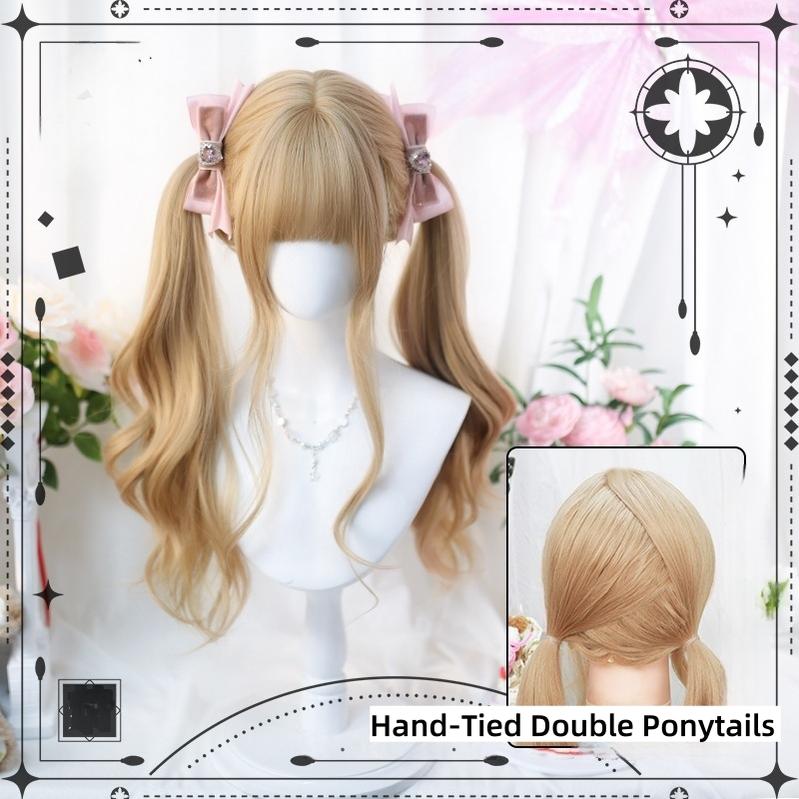 Sweet Lolita Wig Double Ponytails Long Wavy Wig - image 3