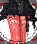 Wuxiaoliu Asymmetric Gothic Lolita Fishnet Pantyhose - image 10