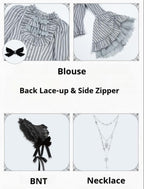 Raven's Night Song Oriental Gothic Lolita Dress Set - image 17